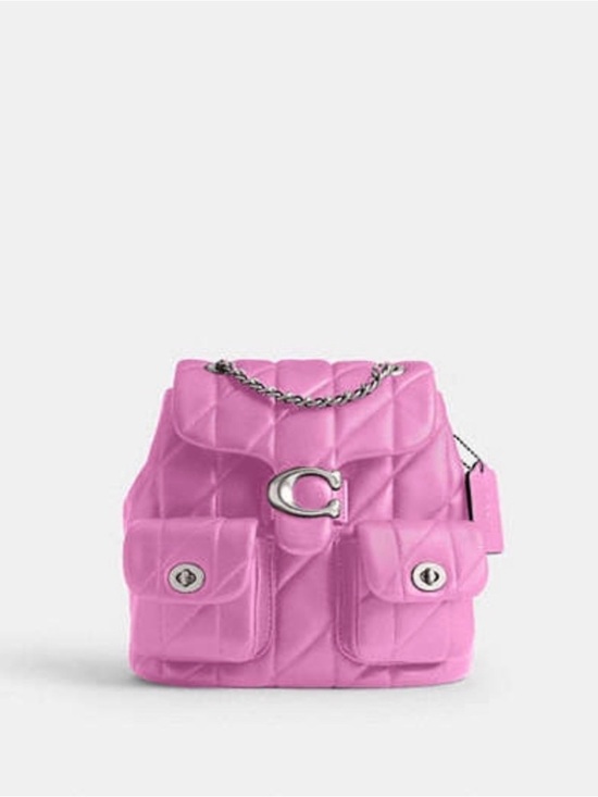 Coach Handbags - Coach  Tabby Quilted Leather Backpack in Magenta with Silver Hardware